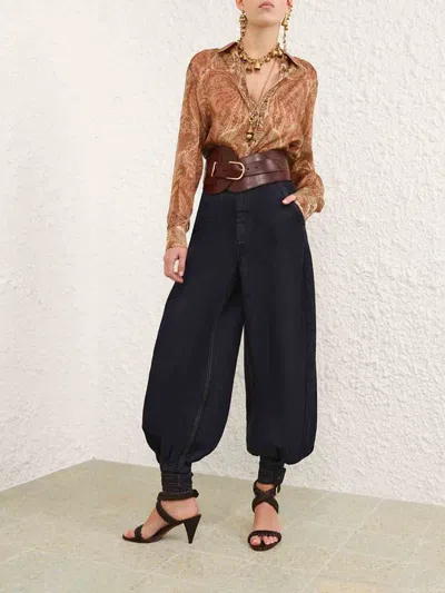 Zimmermann Silk Paisley Blouse In Brown