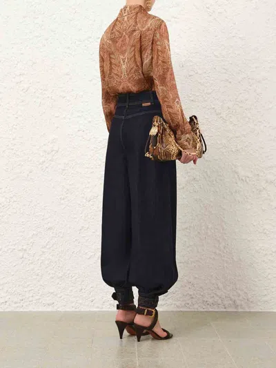 Zimmermann Silk Paisley Blouse In Brown