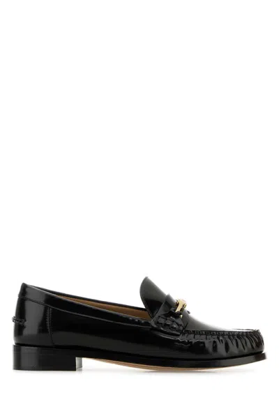 Ferragamo Dark Brown Moccasin New Vara Chain In Black