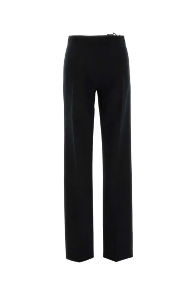 Blumarine Embr Cadi Crepe Pant 2p191b N0990 In Black