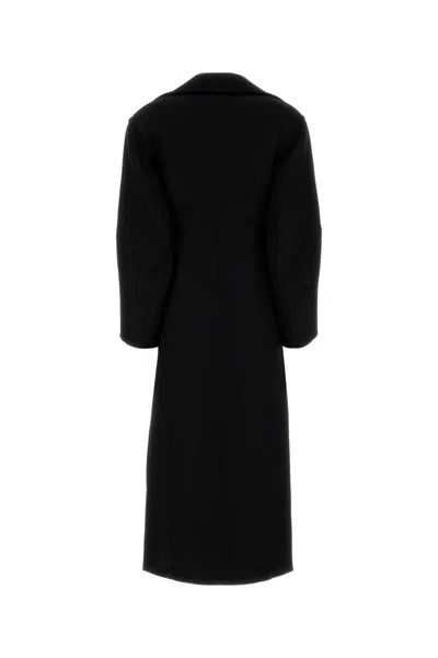 Blumarine Outwear Wool Coat 2s099b N0990 In Black