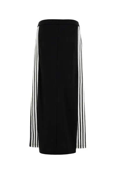 Balenciaga Cotton Long Skirt In Black
