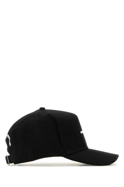 Dsquared2 Black Cotton Baseball Cap In Black