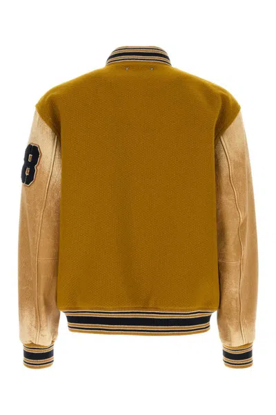 Golden Goose Deluxe Brand Men Ochre Wool Aleandro Bomber Jacket In Brown