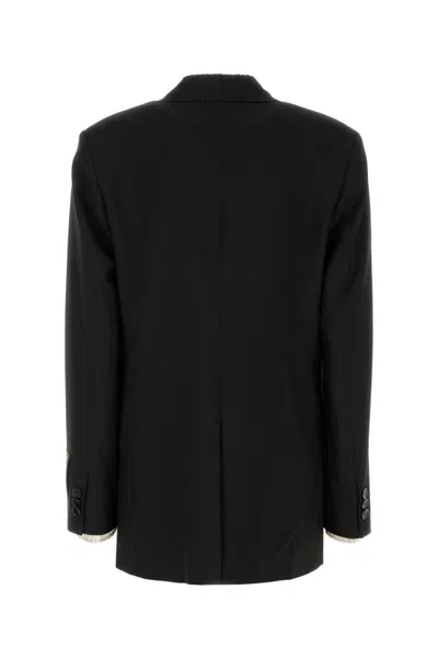 Marni Wool Blazer With Front Pockets And Long Sleeves In Black
