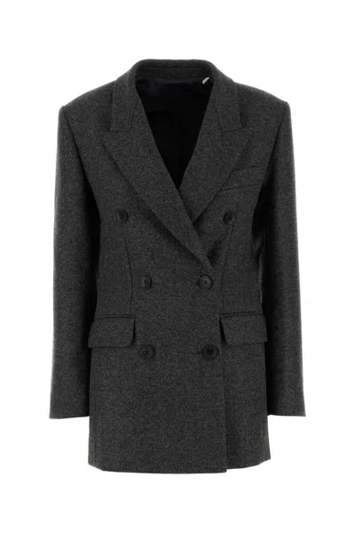 Isabel Marant Floyd Double-breasted Wool Coat In Gray