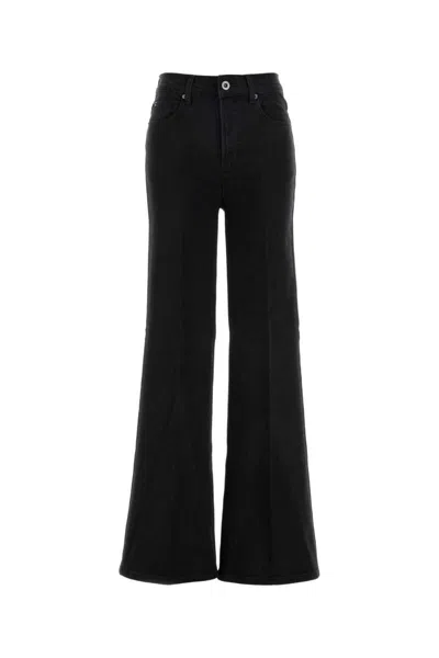 Self-portrait Black Flared Jeans Pf25829pb Black In Black