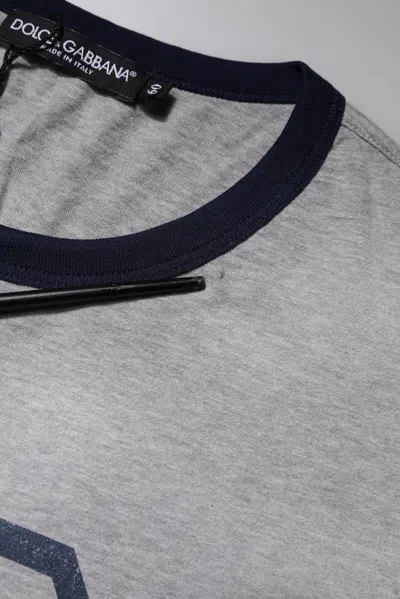Pre-owned Dolce & Gabbana Gray Cotton Crew Neck Short Sleeves Men's T-shirt ()