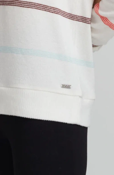 Andrew Marc Stripe Hachi Sweater In White