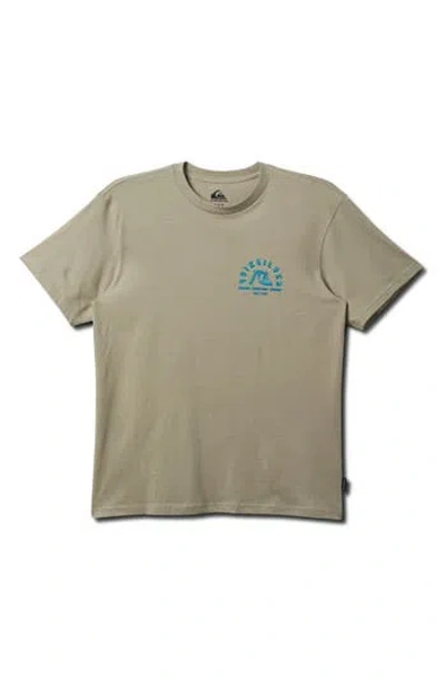 Quiksilver Shadow Block Mt0 Graphic T-shirt In Green