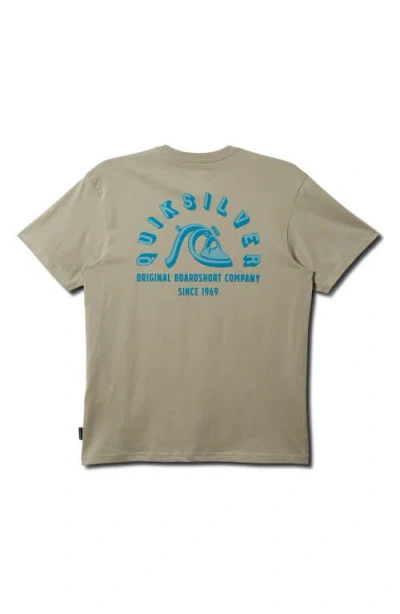Quiksilver Shadow Block Mt0 Graphic T-shirt In Green