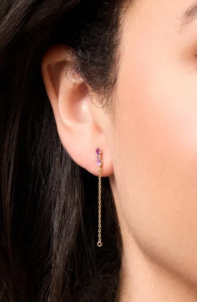 Bony Levy 14k Yellow Gold Color Semiprecious Stone & Diamond Chain Drop Earrings In Gold