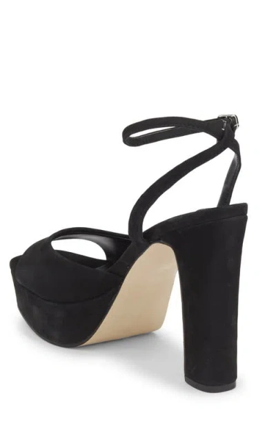 Steve Madden Assured Ankle Strap Platform Sandal In Black