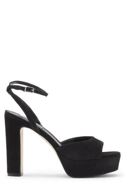Steve Madden Assured Ankle Strap Platform Sandal In Black