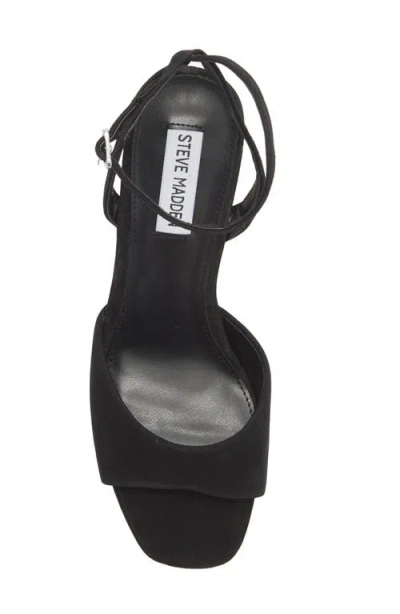 Steve Madden Assured Ankle Strap Platform Sandal In Black