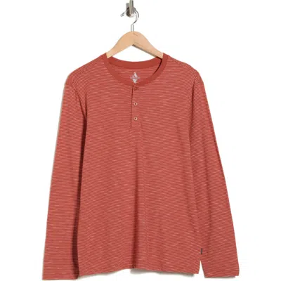 Skechers Long Sleeve Jersey Henley In Orange