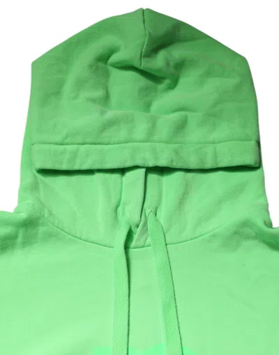 Pre-owned Dolce & Gabbana Green Cotton Dg Logo Print Hooded Men's Sweater ()