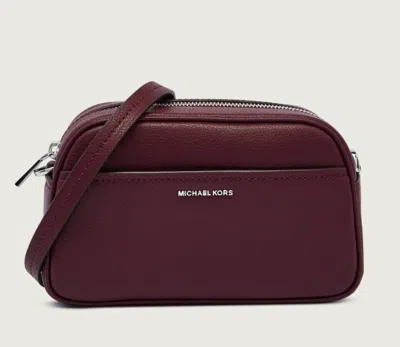 Michael Kors Structured Calfskin Shoulder Bag With Zip Closure In Black
