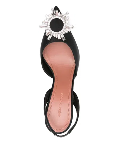 Amina Muaddi Women Begum Satin Slingback Pumps In Black