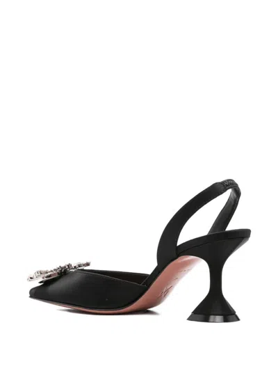 Amina Muaddi Women Begum Satin Slingback Pumps In Black