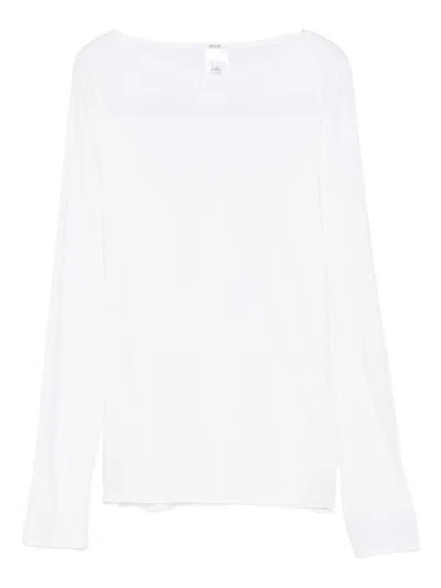 Wolford Lightweight Long Sleeve Top With Crew Neck In White