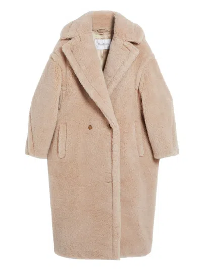 Max Mara Teddy Bear Icon Coat In Alpaca And Wool In Nude