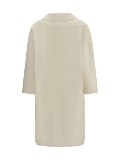 Aftercoat Double-breasted Long Coat In Neutral