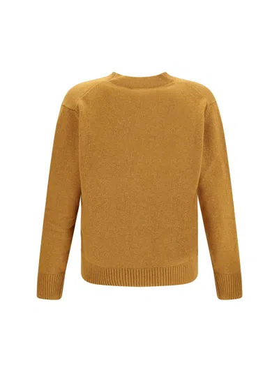 Brooksfield Cardigan In Virgin Wool In Yellow