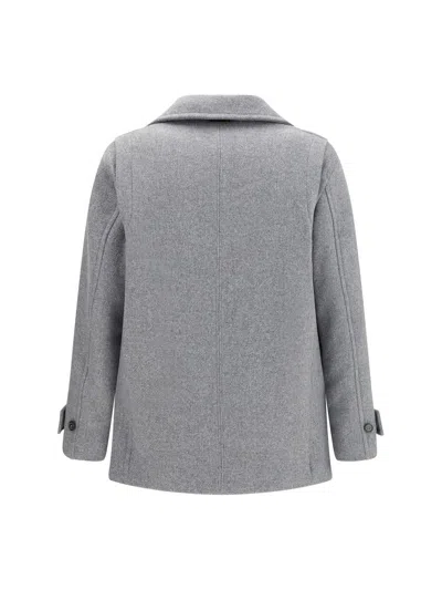 Brooksfield Island Padded Peacoat In Gray