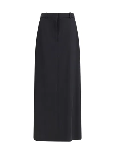 The Row Seraphyne Virgin Wool Skirt In Black
