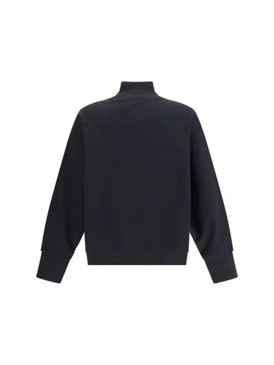 Balmain Leopard Print High-neck Sweatshirt In Black