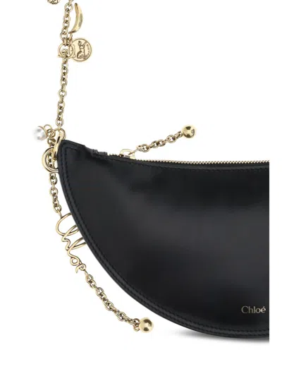 Chloé Black Nappa Leather Chloe Icons Shoulder Bag In Black