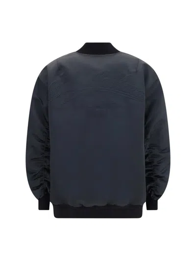 Dolce & Gabbana Women Oversized Jacket With Embossed Print In Blue