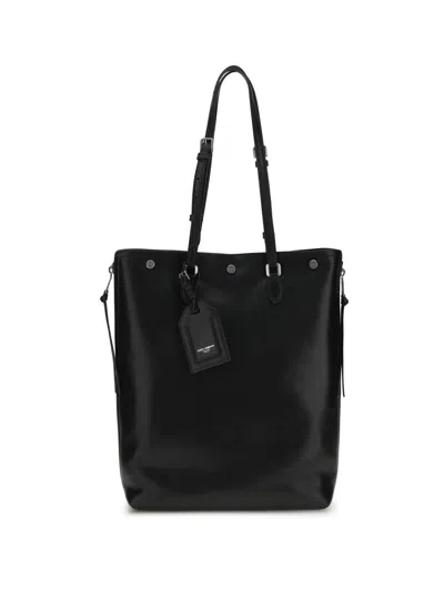 Dolce & Gabbana Versatile Leather Tote Bag With Adjustable Straps In Black