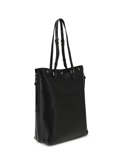 Dolce & Gabbana Versatile Leather Tote Bag With Adjustable Straps In Black