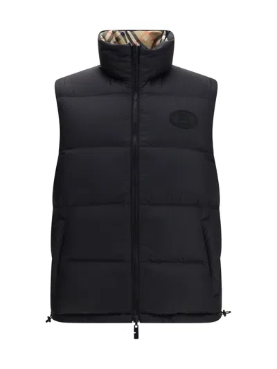 Burberry Reversible Puffer Gile In Neutral