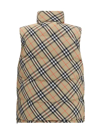 Burberry Reversible Puffer Gile In Neutral
