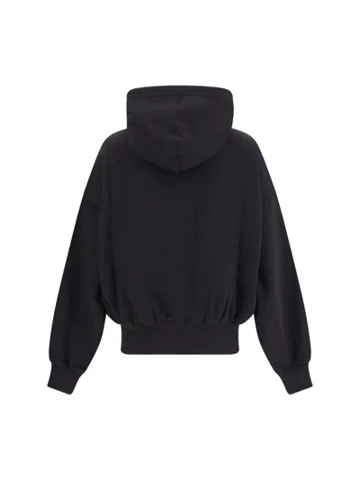 Dolce & Gabbana Hooded Sweatshirt In Jersey With Print In Black