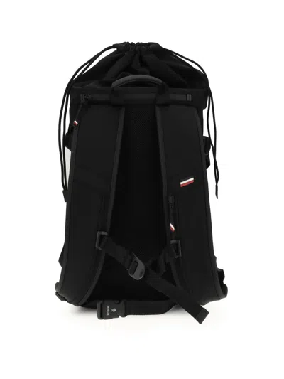 Moncler Grenoble Nylon Backpack With Logo In Black