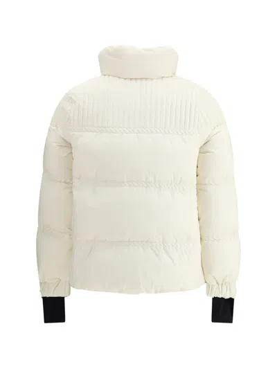 Moncler Anglin Padded Jacket With Logo-patch In White
