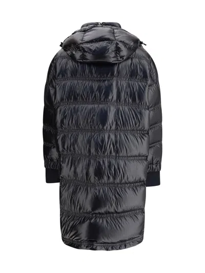 Moncler Rochelairs Long Down Jacket In Gray