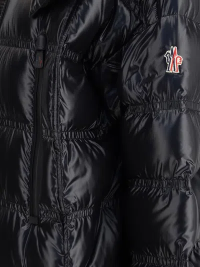 Moncler Rochelairs Long Down Jacket In Gray