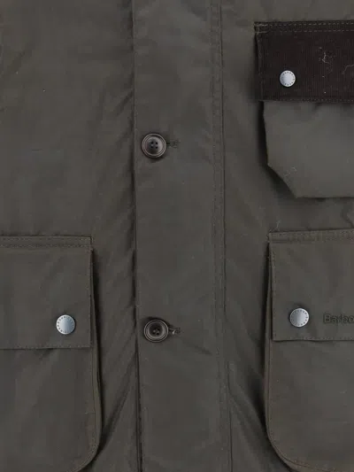 Barbour Solway Trench Waxed Coat In Multi