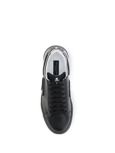 Philipp Plein Low Top Hexagon Sneakers In Black