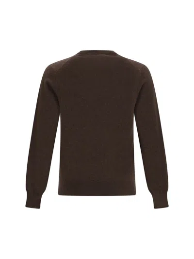 Cruciani Crew-neck Long-sleeves Sweater In Brown