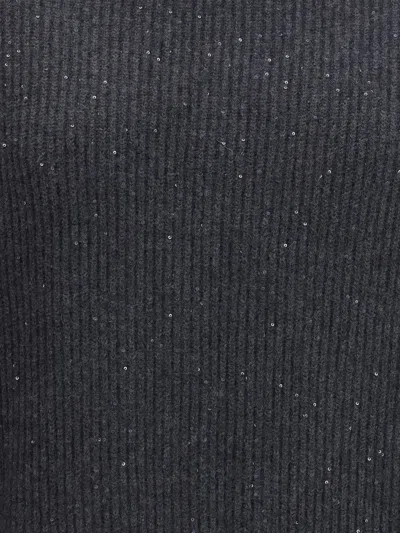 Fabiana Filippi Sleeveless Wool Sweater With Sequins In Black