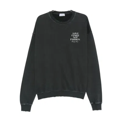 Family First Slogan-print Sweatshirt In Gray