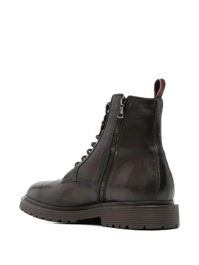 Sturlini Volga Lace-up Leather Boots Shoes In Brown