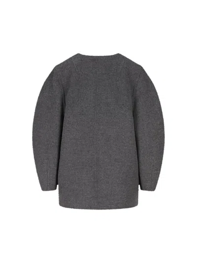 Fendi Patch-pocket Jacket In Gray