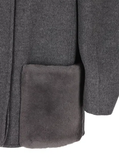 Fendi Patch-pocket Jacket In Gray